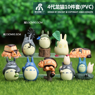 龙猫公仔手办宫崎骏玩偶模型汽车摆件蛋糕装饰生日礼物儿童节礼品