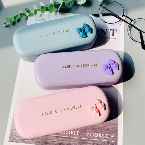 近视眼镜盒蝴蝶结便携抗压儿童