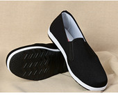 春秋冬季 北京中老年人千层橡胶平底手工布鞋 男女松紧太奶妈妈爸