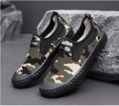 春秋冬季 劳保帆布训练解放胶鞋 男女迷彩耐磨防水军训鞋 工地黄球鞋