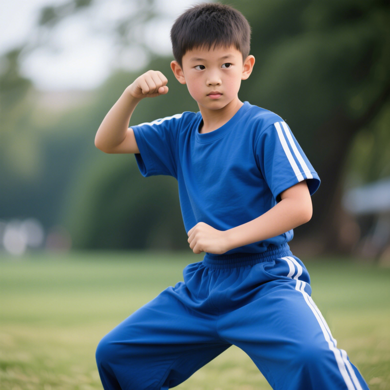 儿童怀旧复古武术练功服套装