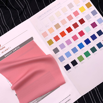 乱麻高级风垂感涤纶化纤色卡缎面