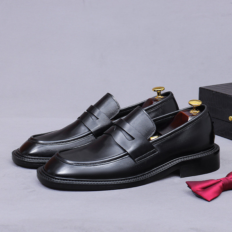 牛里乐福鞋男款真皮牛皮潮流懒人英伦风一脚蹬高级感商务休闲皮鞋