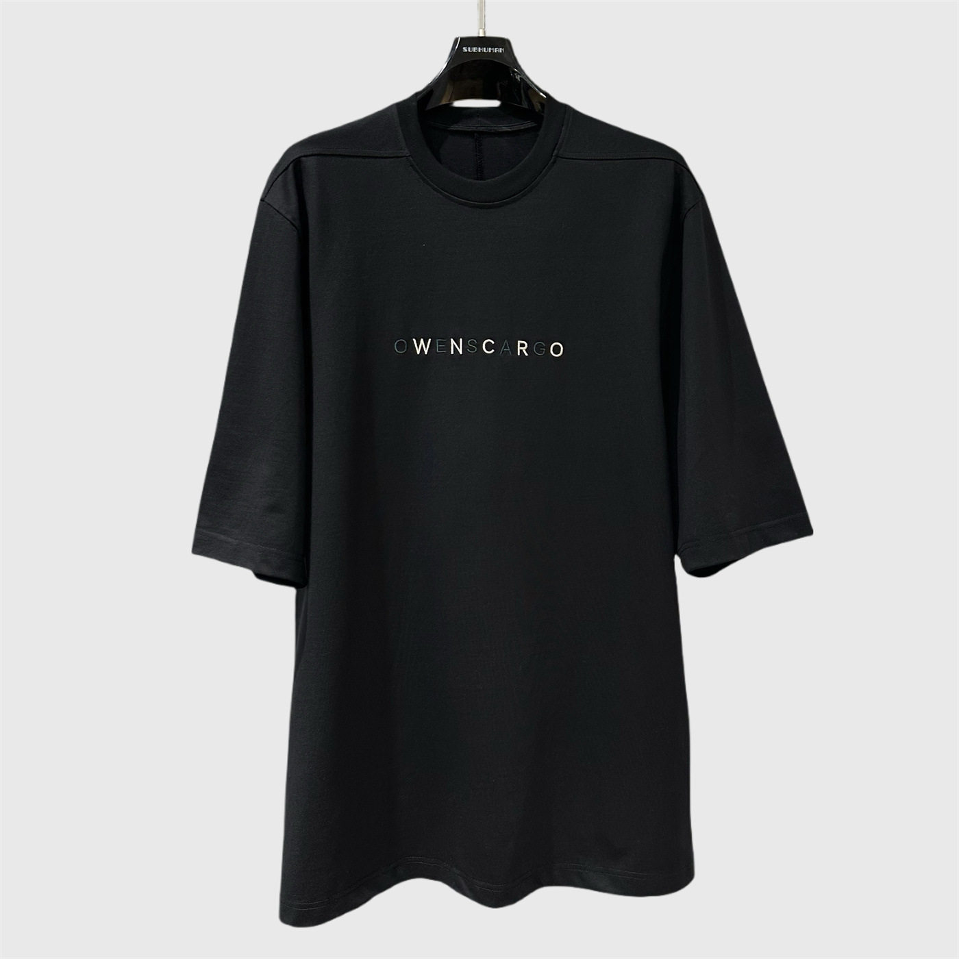 2025春夏新款暗黑ＲＯ风格简约设计感重磅潮流男女生同款大版Ｔ恤