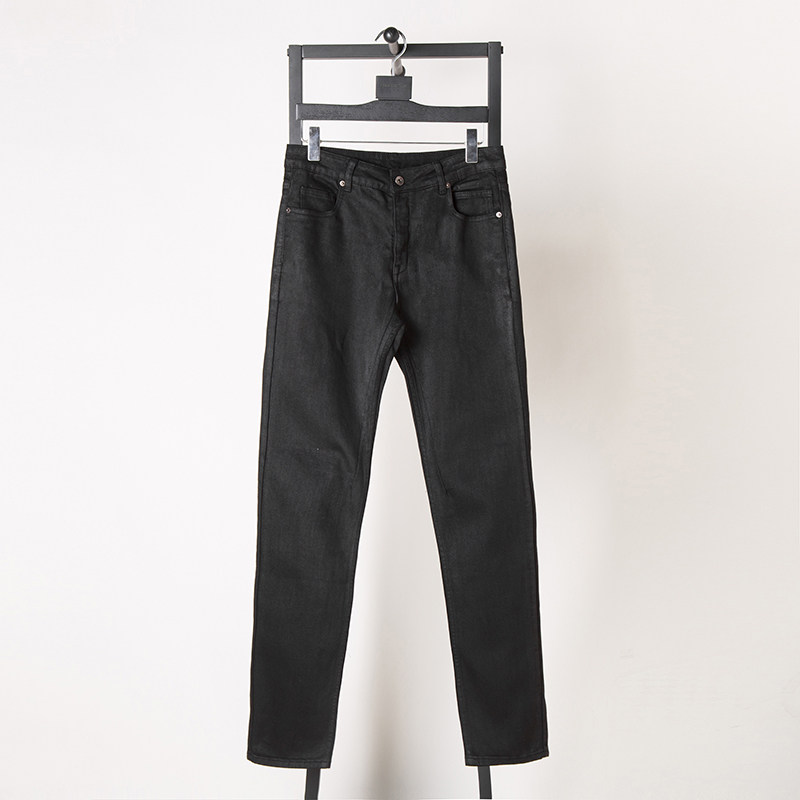 百搭款暗黑涂层工艺基本简单长裤
