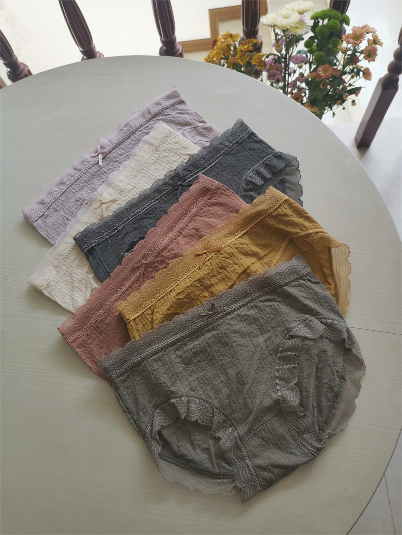 石墨烯抗菌导湿内裤女少女舒适弹力包臂中腰三角裤