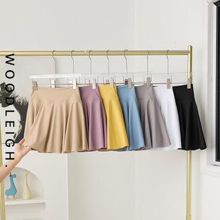 夏季 瑜伽百褶裙高腰高弹收腹防走光网球跑步运动裙健身假两件裙裤