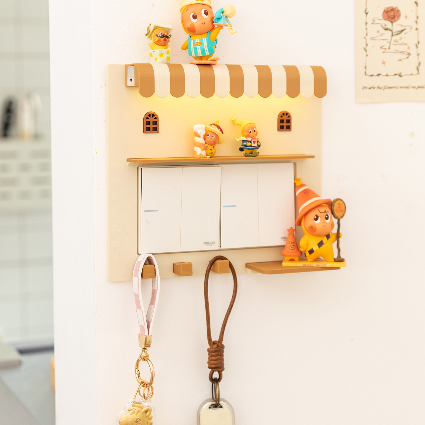 创意开关边框套 星星人插座面板遮丑神器 开关装饰墙贴挂钩壁饰,家居饰品,壁饰,淘宝优惠券,粉丝福利购,淘宝优惠卷