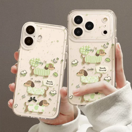 腊肠狗适用苹果17手机壳iphone16promax卡通15plus14苹果17手机壳