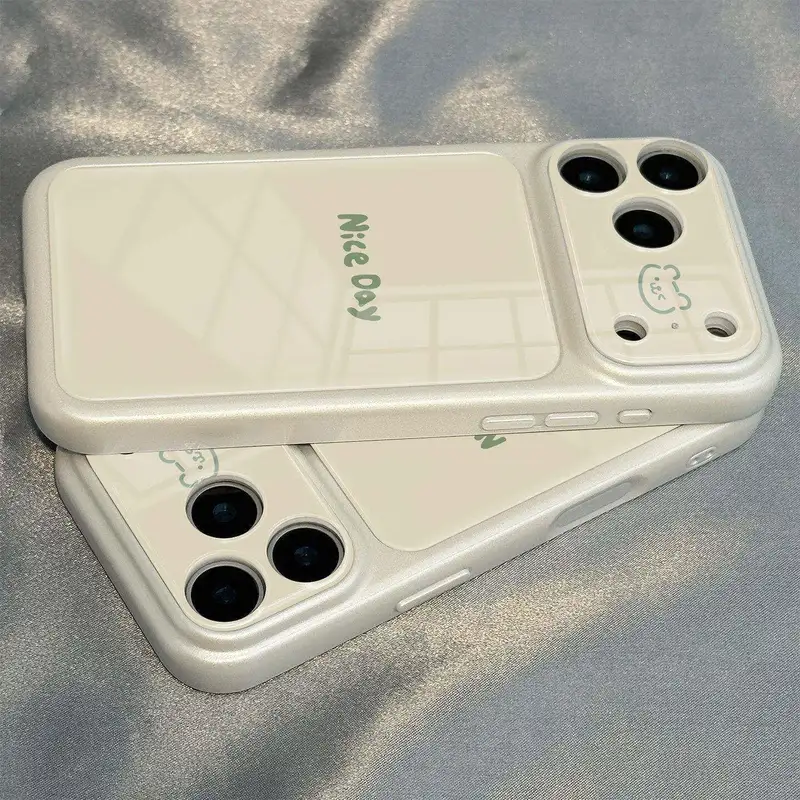 英文小熊适用于苹果17promax手机壳iphone14/16pro套13全包防摔15