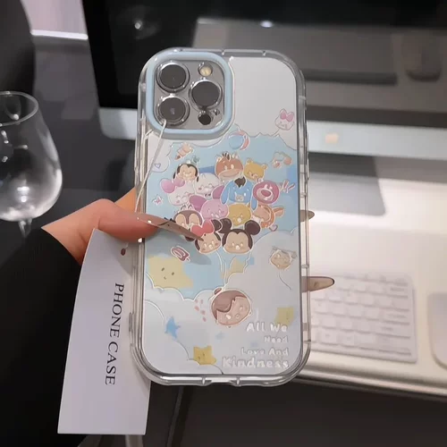 玩偶气球适用苹果17羽纱奶油手机壳iPhone16promax卡通15/14个