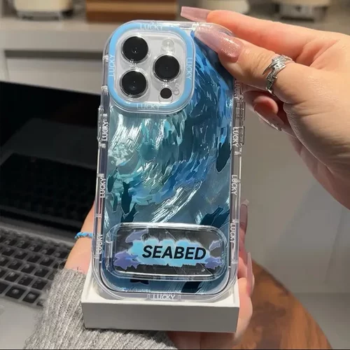 海洋小鱼适用苹果16羽纱奶油手机壳iPhone15promax卡通14/13个性