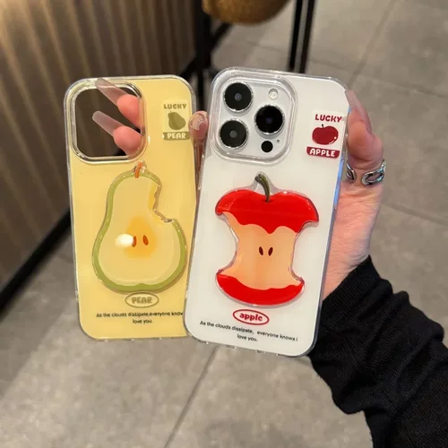 单层水果梨子适用iphone16promax苹果15p手机壳新款13p 苹果16