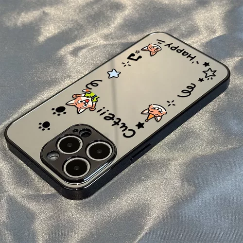 英文兔子适用iPhone17promax苹果16女款手机壳15全包防摔14可爱12