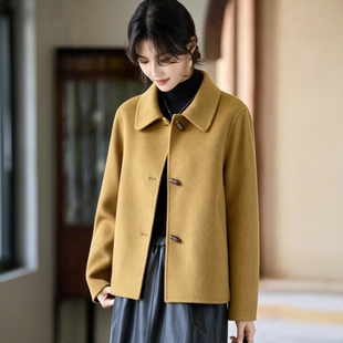 双面绒外套女妈妈装秋冬新款淑女气质大码羊毛呢外套上衣显瘦