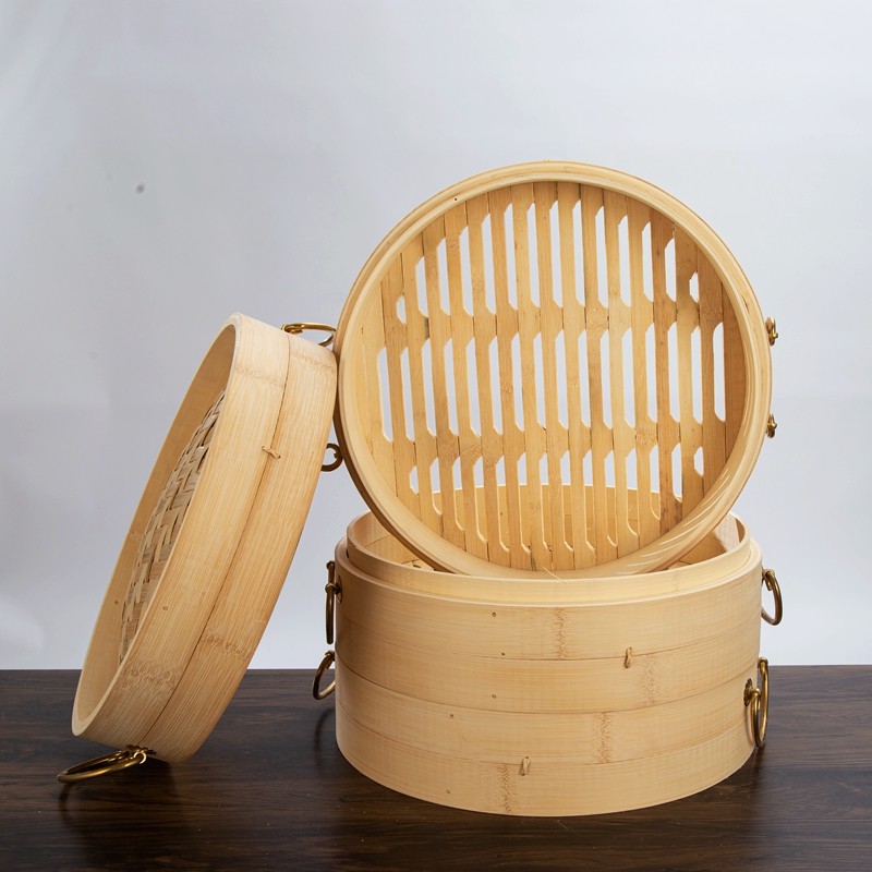 商用加深酒店竹带提手笼屉大蒸笼