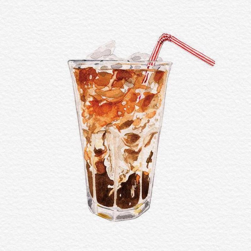 手冲咖啡蛋糕集章卡片定制特调介绍说明硬卡纸外卖饮料甜品售后