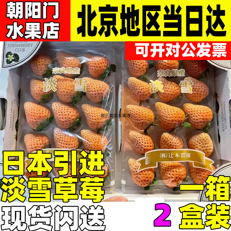 现货日本佐贺淡雪草莓大果顺丰空运送女朋友新鲜纯甜草莓礼盒
