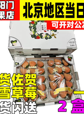 现货日本奈良古都华淡雪草莓大果新鲜橙色草莓礼盒纯甜多汁顺丰