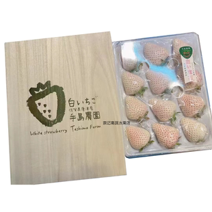 佐贺唐津千岛白宝石特大果木盒白草莓送礼水果应季水果同城闪送