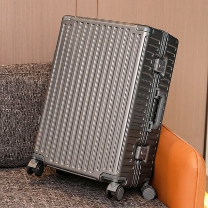 优哈行李箱男万向轮旅行箱结实耐用铝框箱子密码箱学生24寸拉杆箱