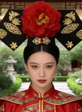 古风汉服清朝格格发饰贵妃发丝头假发饰品组合超百搭免搭配