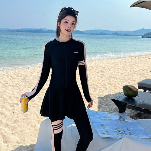 大码胖MM分体泳衣女士游泳防晒