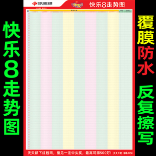 新版快乐8走势图7七星彩体彩用品福彩宣传广告用品开奖号码表格