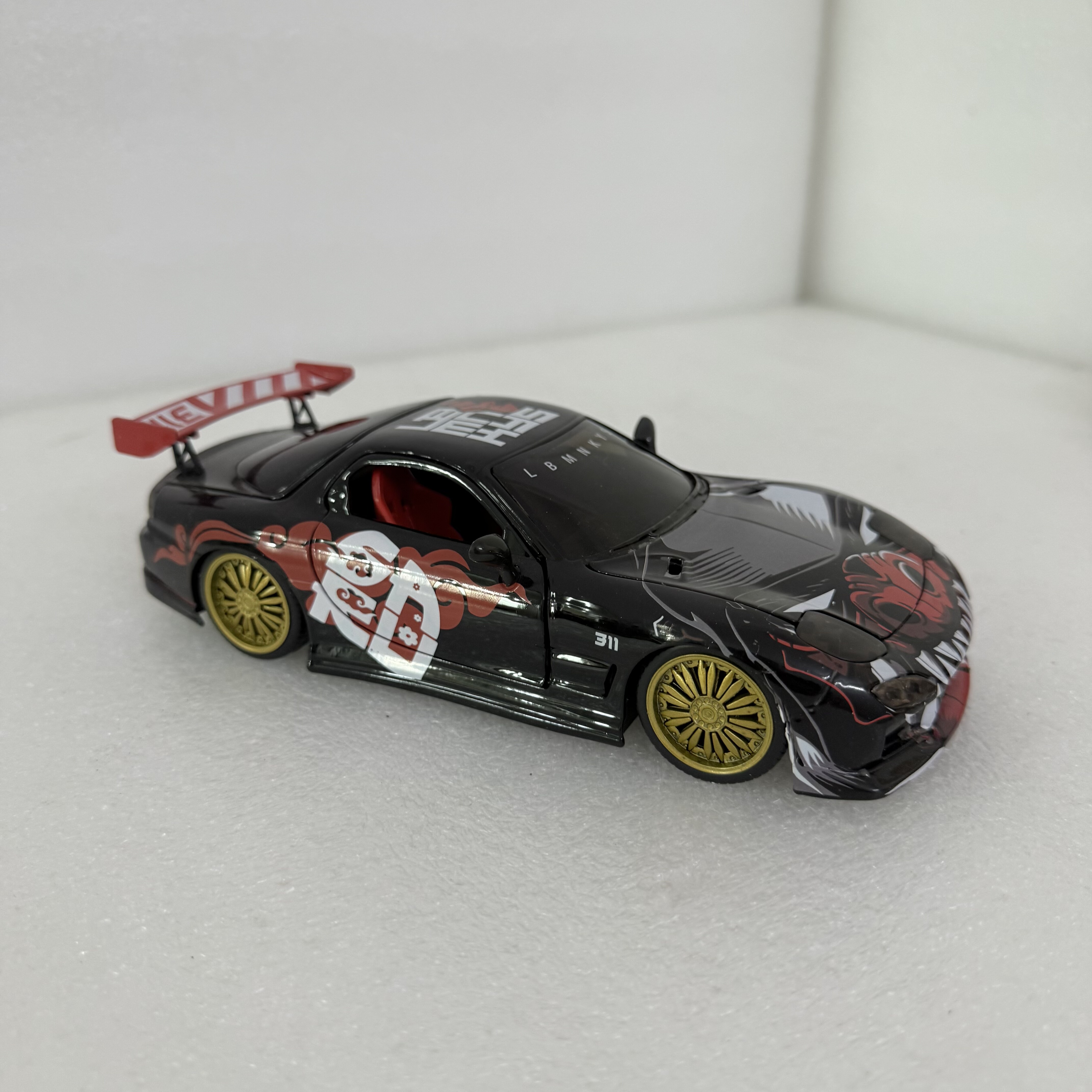 Jada合金车模132RX7 FD3S宽体改装合金汽车模型散货