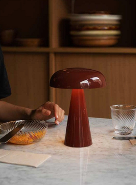 丹麦设计师匠心独运的Como SC53蘑菇造型usb充电无线艺术台灯