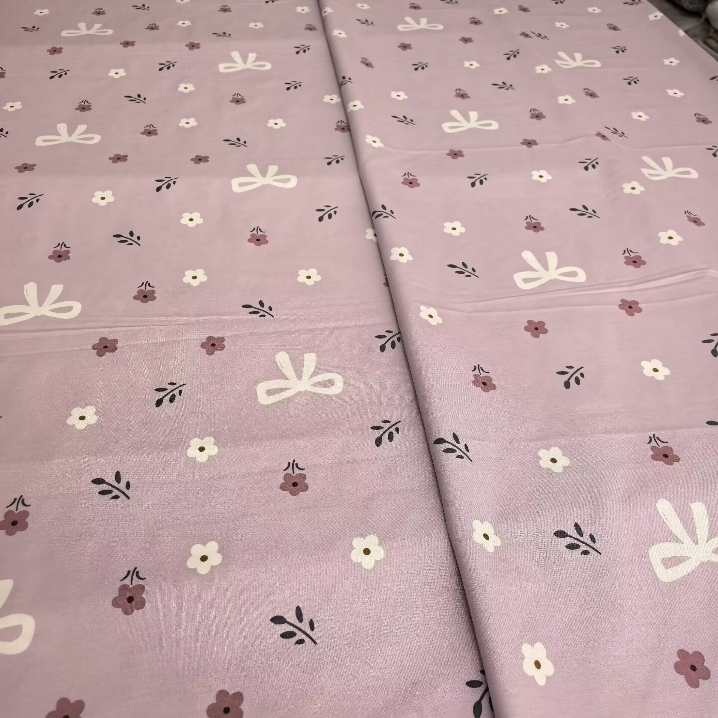 纯棉斜纹布料床品面料2.35宽幅床单被罩枕套全棉布加工定做碎花格