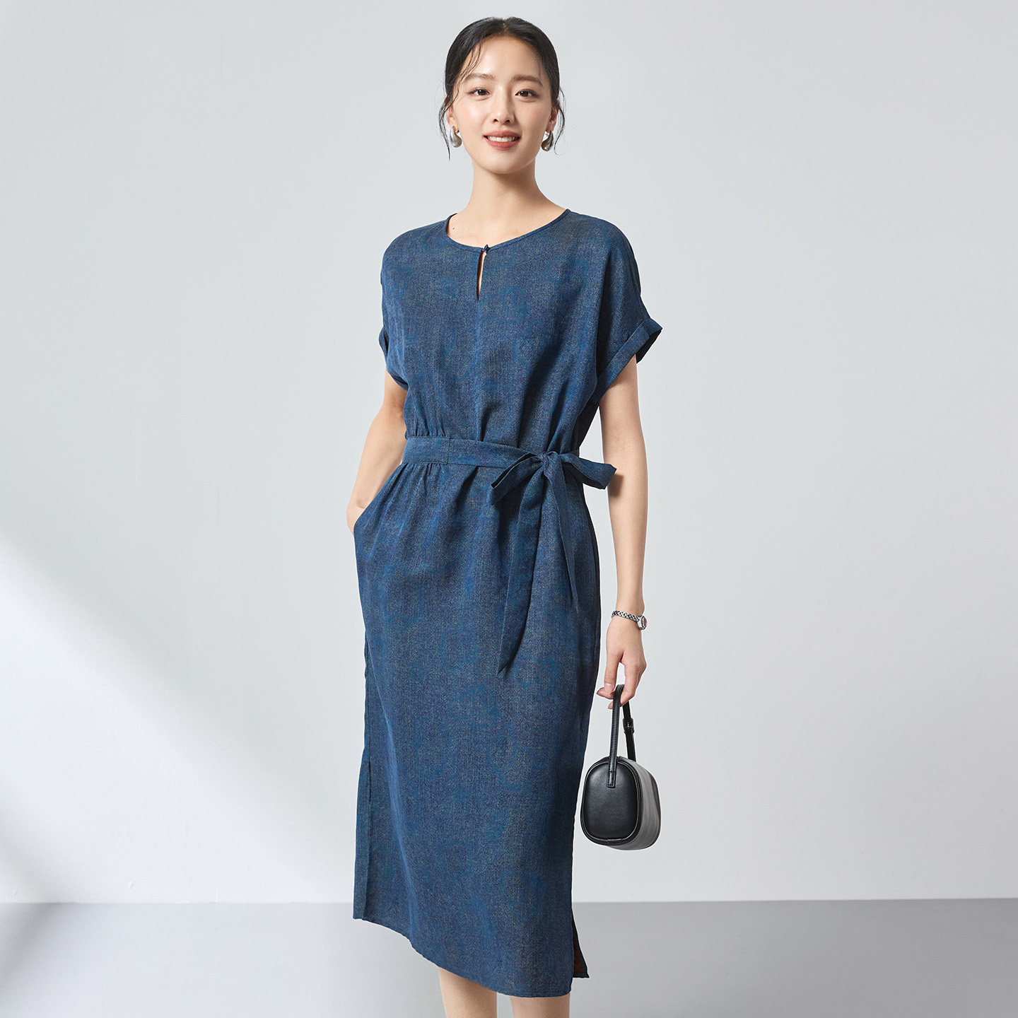 桑蚕丝香云纱连衣裙年轻款夏季新款高端女装气质收腰真丝裙子长款