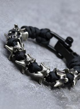 龙脊骷髅伞绳男士朋克风韩版手环