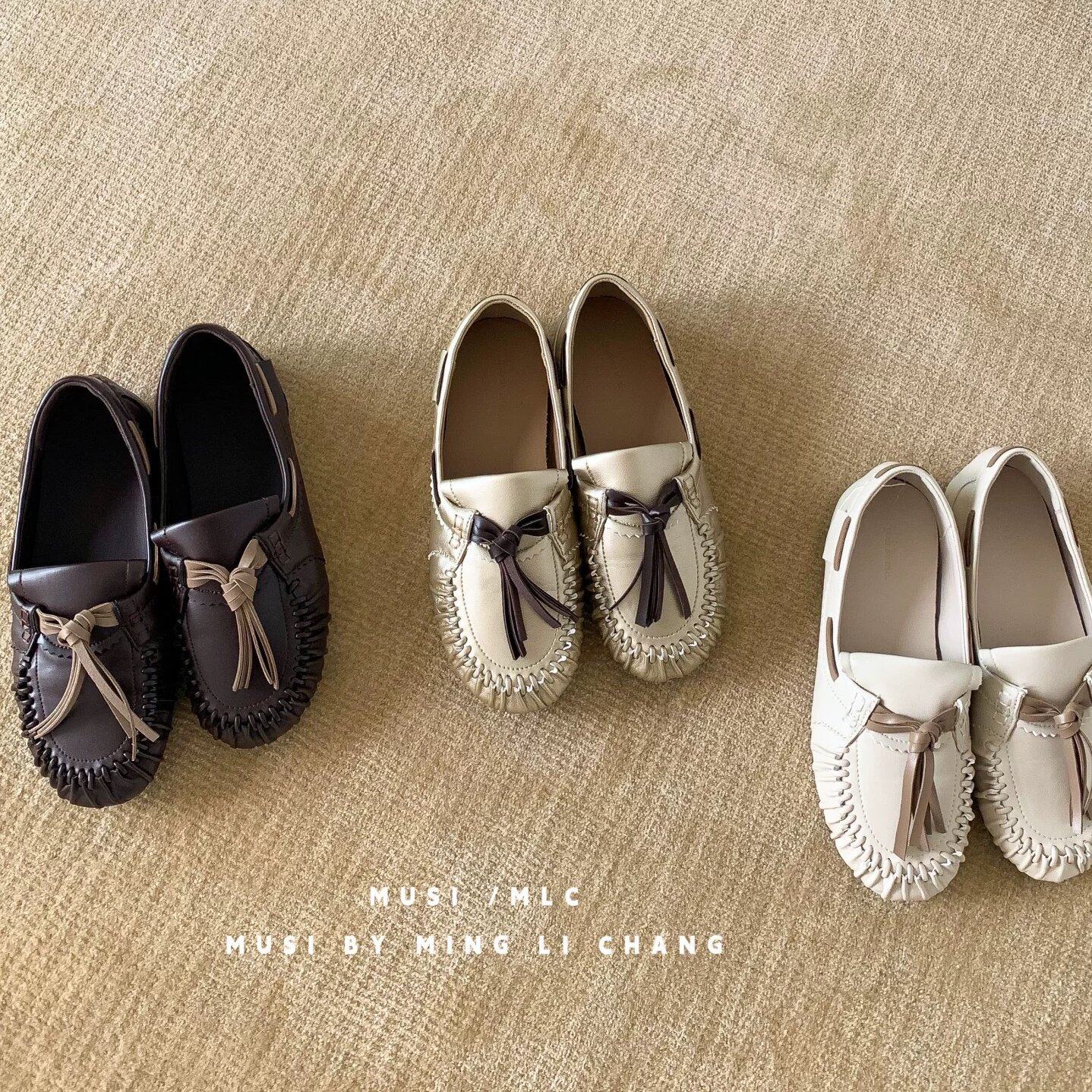 MUSI BY MLC 2026年春季新款复古流苏乐福鞋女一脚蹬软底豆豆单鞋,女鞋,浅口单鞋,淘宝优惠券,粉丝福利购,淘宝优惠卷