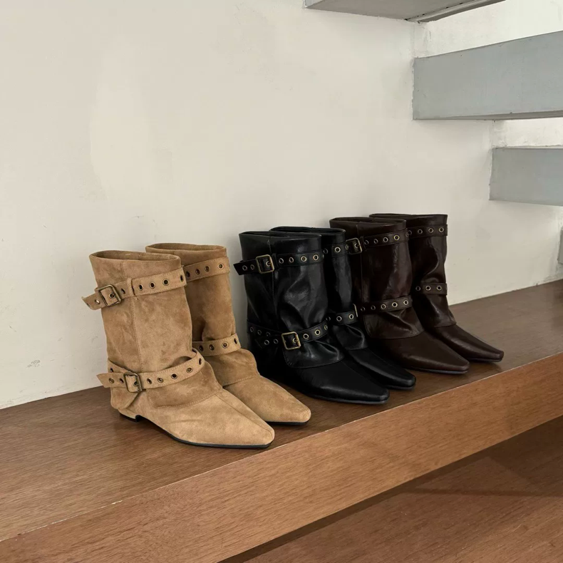 7293-11短筒时尚一脚蹬女秋冬马丁靴坡跟低跟时装靴粗跟靴子,女鞋,时装靴,淘宝优惠券,粉丝福利购,淘宝优惠卷