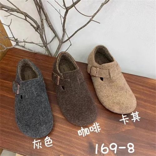 森系圆头皮带扣平底乐福单鞋女