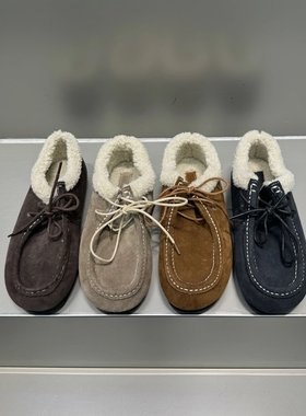 TLE MIKELIN 韩版毛毛鞋女2025春季新款系带内毛绒保暖棉鞋雪地靴