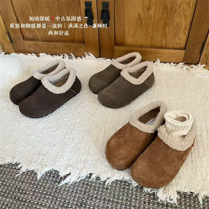 内增高勃肯鞋加绒保暖乐福鞋