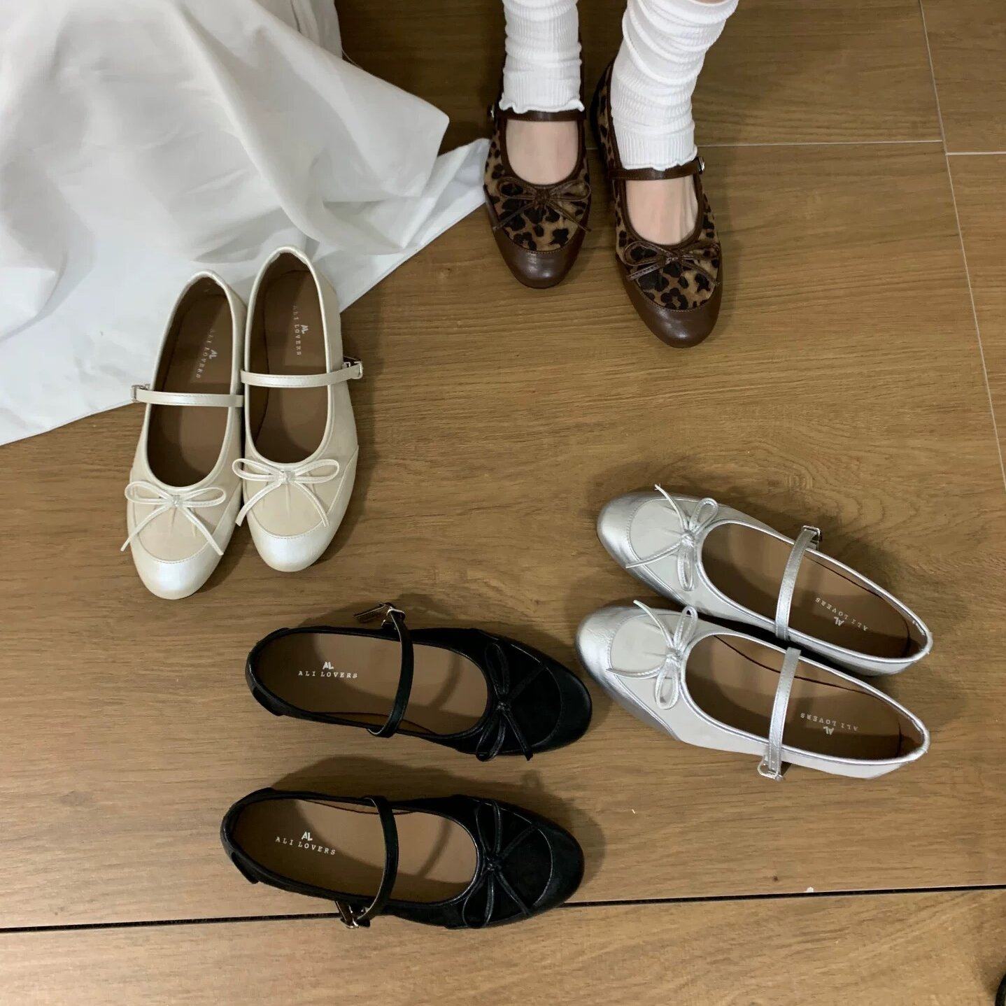 ALILOVERS 韩式温柔仙女风芭蕾玛丽珍鞋女平底一字带浅口单鞋圆头,女鞋,浅口单鞋,淘宝优惠券,粉丝福利购,淘宝优惠卷