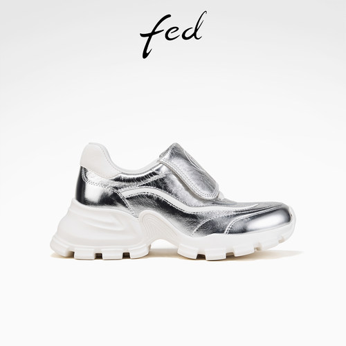 fed时尚休闲鞋老爹鞋皮面运动鞋