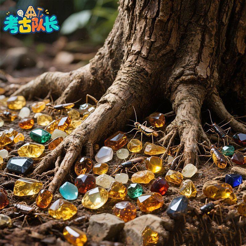 考古挖宝玩具史前琥珀化石宝藏动手工DIY男女孩寻宝岁D,玩具/童车/益智/积木/模型,挖宝玩具,淘宝优惠券,粉丝福利购,淘宝优惠卷
