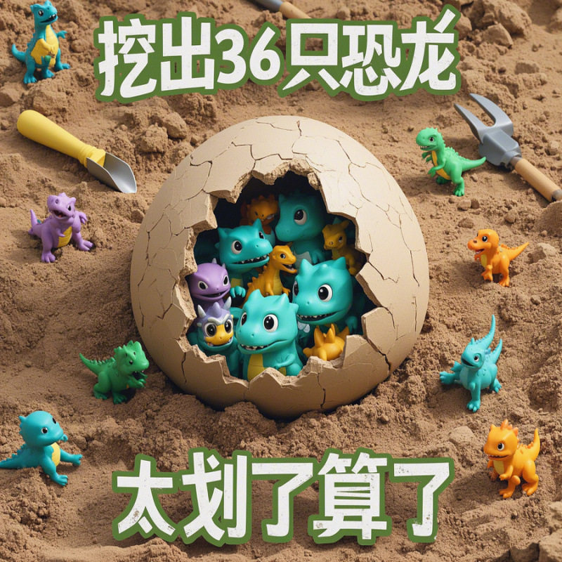 巨型恐龙蛋考古挖掘玩具儿童动手石化盲盒 diy玩具体验装,玩具/童车/益智/积木/模型,挖宝玩具,淘宝优惠券,粉丝福利购,淘宝优惠卷