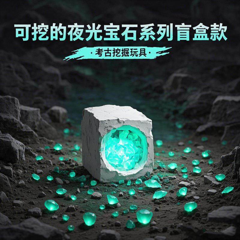 考古挖掘玩具七彩夜光宝石恐龙化石男孩女孩美人鱼M,玩具/童车/益智/积木/模型,挖宝玩具,淘宝优惠券,粉丝福利购,淘宝优惠卷