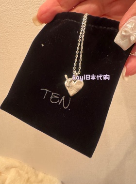 Sayi日本直邮TEN.新款 925银/银 镀金小众品牌 爱心/桃心 项链