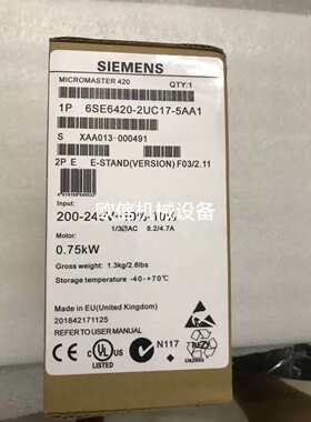 变频器6SE6420-2UC17-5AA1 看描述议价议价$