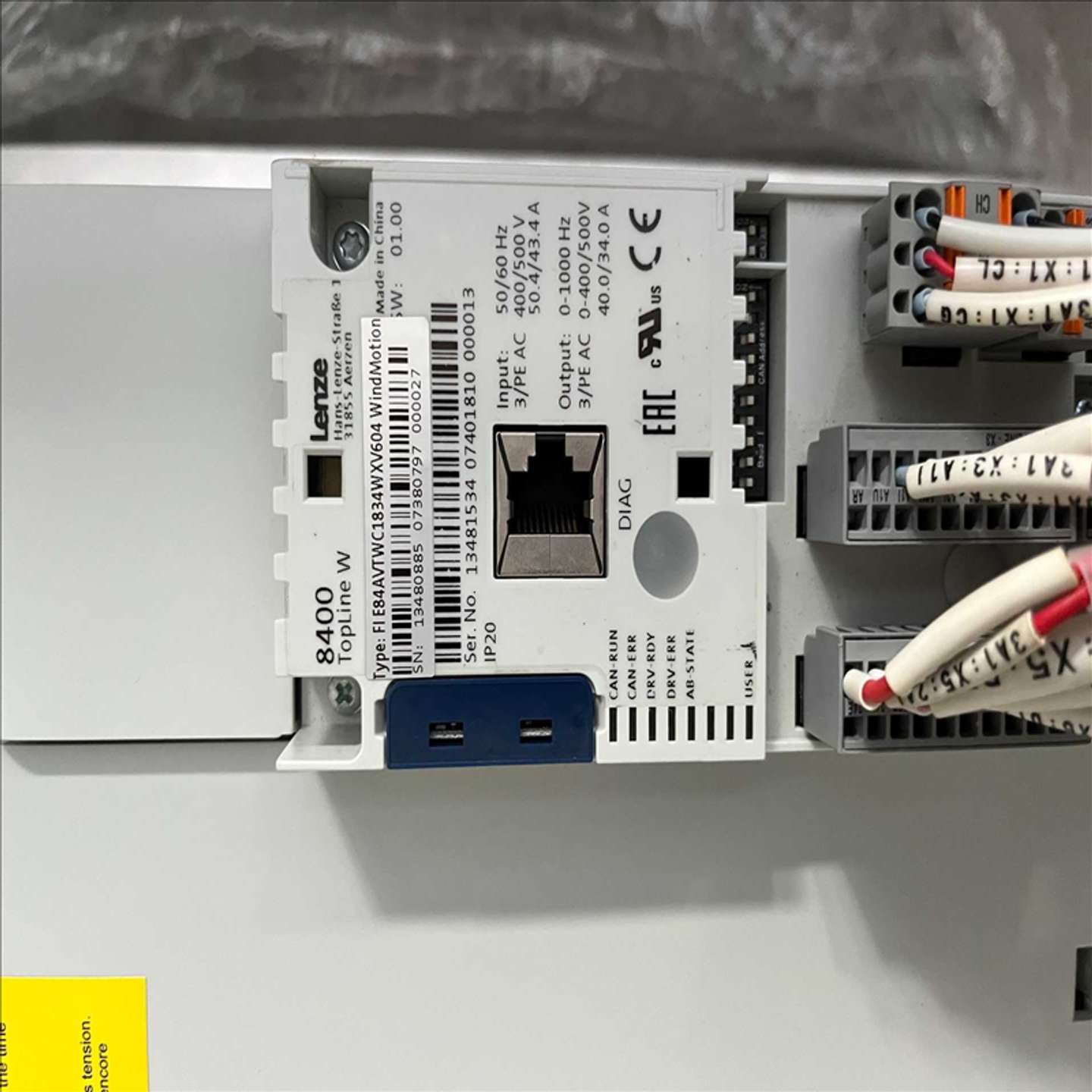 议价E84AVTWC1834WXV604 轮茨变桨驱动器