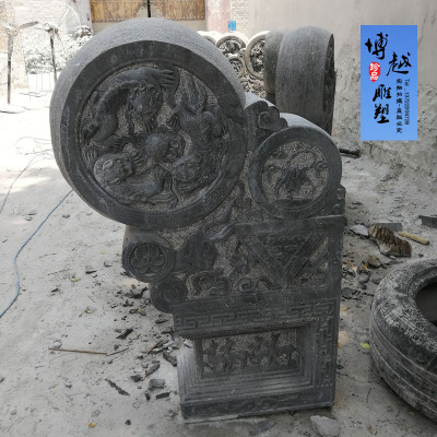 仿古镇宅摆件狮子头石雕门墩包邮