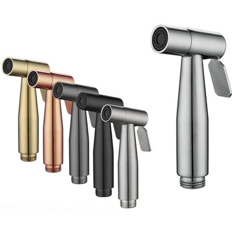 贝西304不锈钢高压妇洗器喷枪黑色玫瑰金枪灰拉丝坐便器冲洗喷头