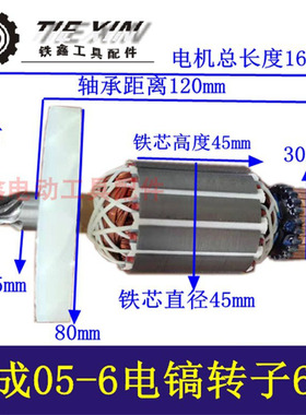 铁鑫电动工具配件DCA 东成05-6电镐转子电镐电机冲击钻电机04919