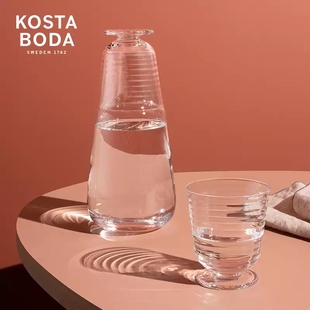 KOSTA BODA进口水晶玻璃Viva直口玻璃水瓶大容量家用水杯水壶套装